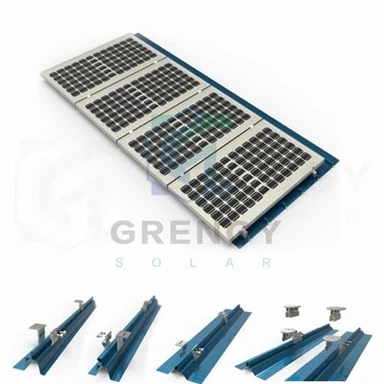 Сонячна установка для металевого даху з вертикальним швом
