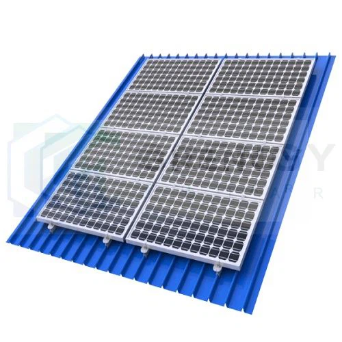 solar roof mounting using Metal roof clamps