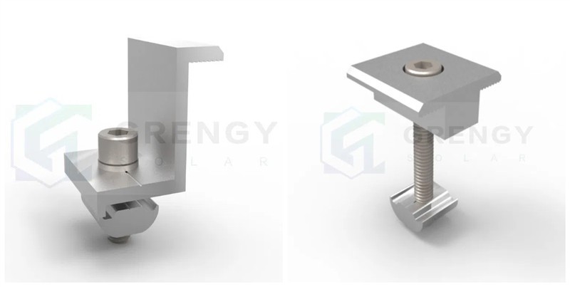 solar end clamps and inner clamps