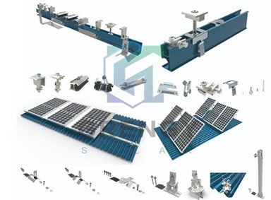 Монтажні комплекти для сонячних панелей для гофрованого металевого даху