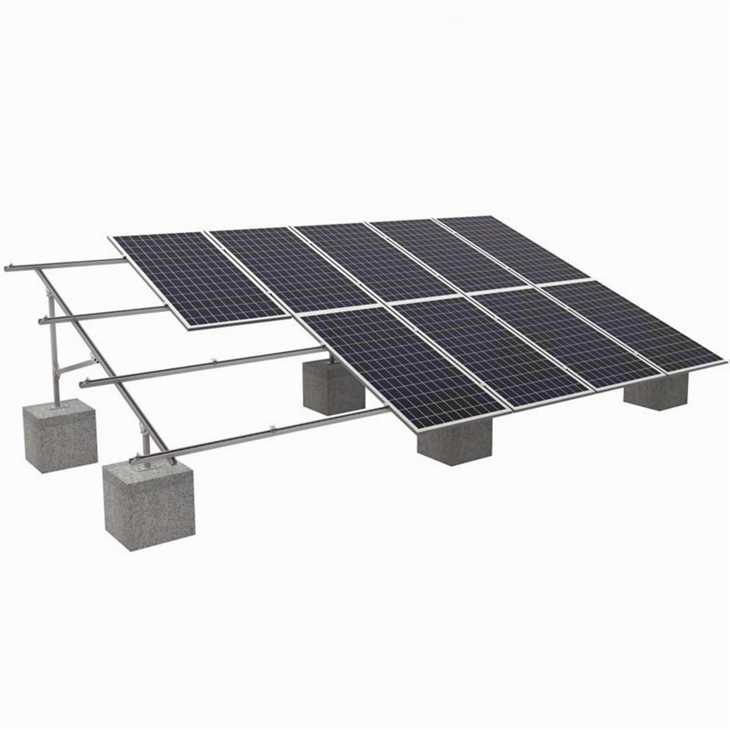 Сонячні системи наземного монтажу з бетонним фундаментом